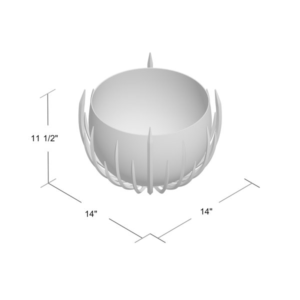 JohnRichard Starstruck Glass/Metal Coastal Decorative Bowl in Gold